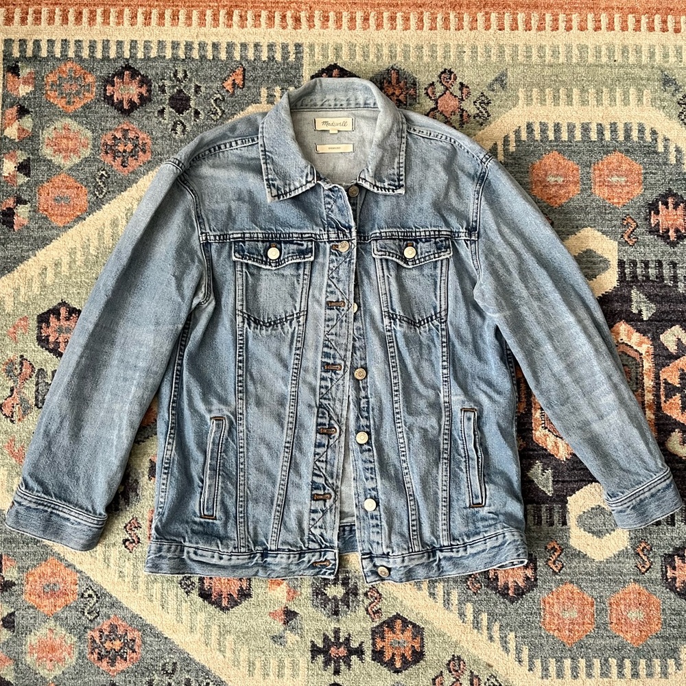 MADEWELL Oversized Light Wash Denim Jacket